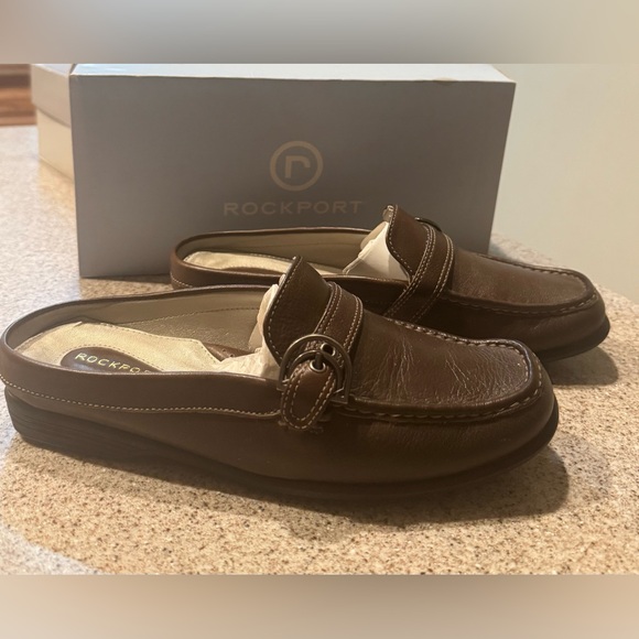 New Women’s Rockport Leather Mules Shoes Loafers Size 6.5 NIB - Picture 5 of 8